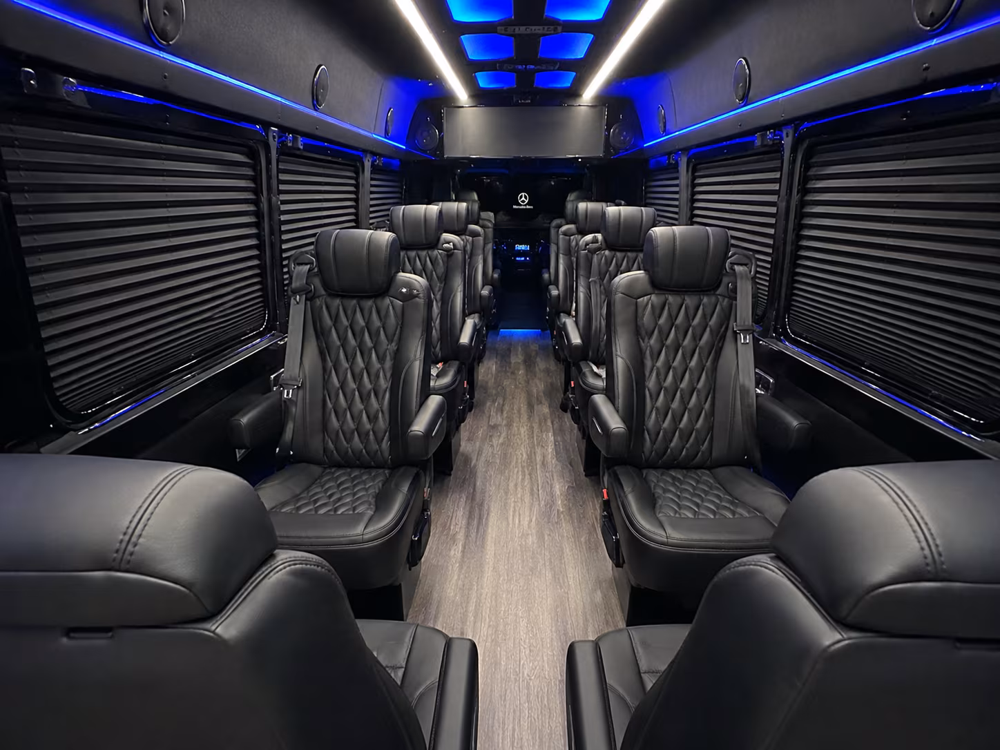 austin 20 passenger sprinter van inside